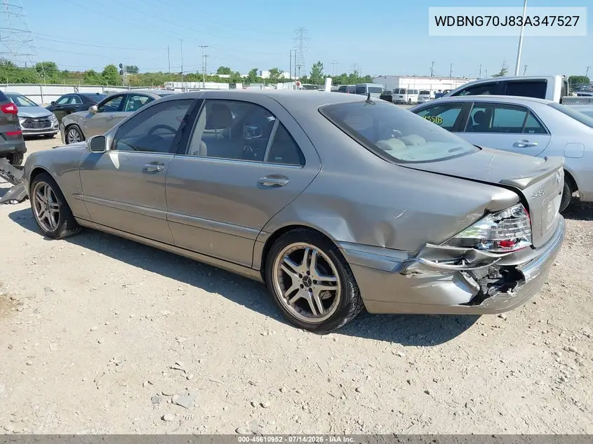 2003 Mercedes-Benz S 430 VIN: WDBNG70J83A347527 Lot: 45610952