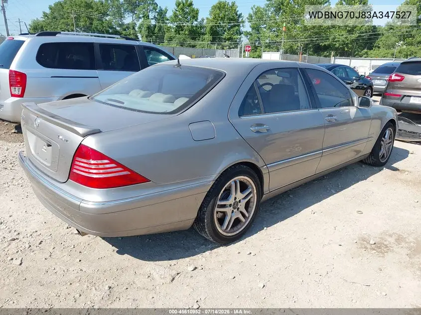 2003 Mercedes-Benz S 430 VIN: WDBNG70J83A347527 Lot: 45610952