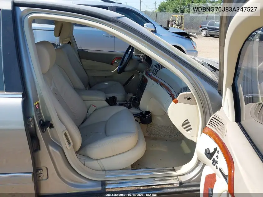 2003 Mercedes-Benz S 430 VIN: WDBNG70J83A347527 Lot: 45610952