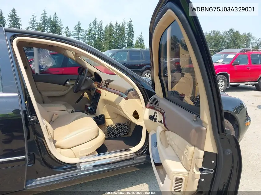 2003 Mercedes-Benz S 500 VIN: WDBNG75J03A329001 Lot: 45625362