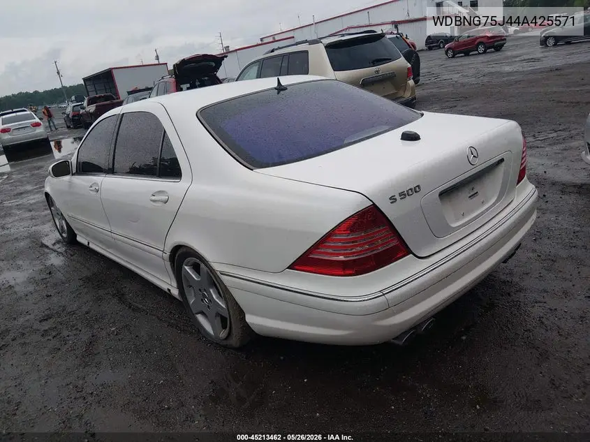 2004 Mercedes-Benz S 500 VIN: WDBNG75J44A425571 Lot: 45213462