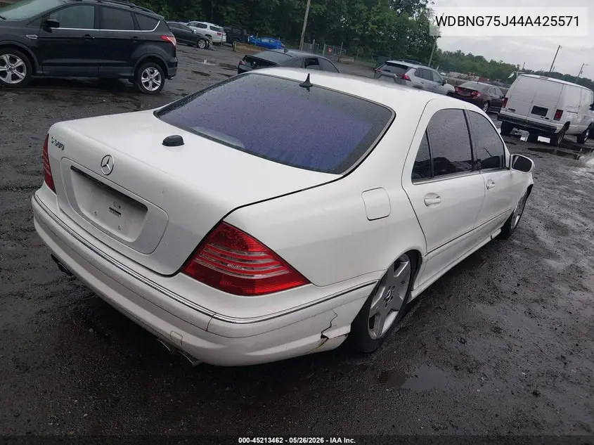 2004 Mercedes-Benz S 500 VIN: WDBNG75J44A425571 Lot: 45213462