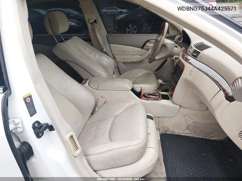 2004 Mercedes-Benz S 500 VIN: WDBNG75J44A425571 Lot: 45213462
