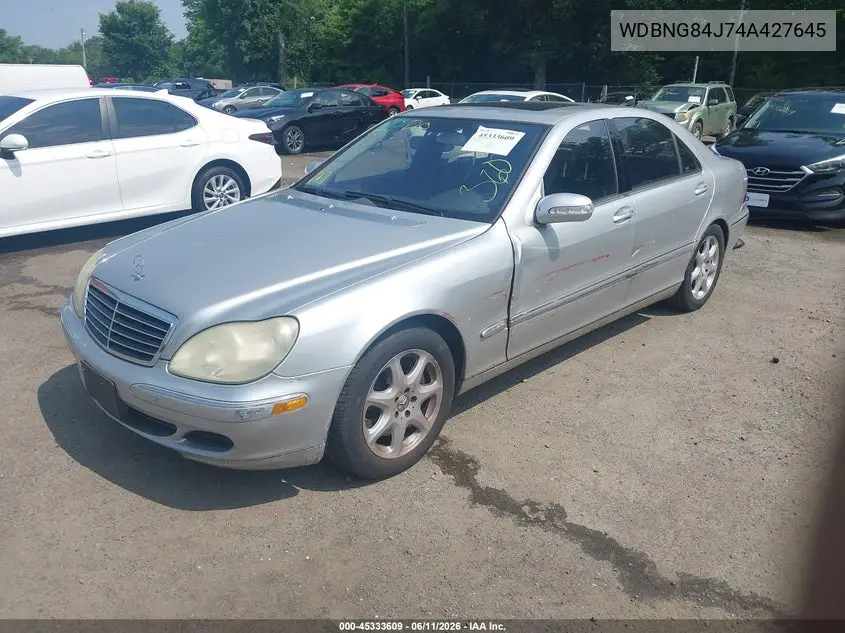 2004 Mercedes-Benz S 500 4Matic VIN: WDBNG84J74A427645 Lot: 45333609