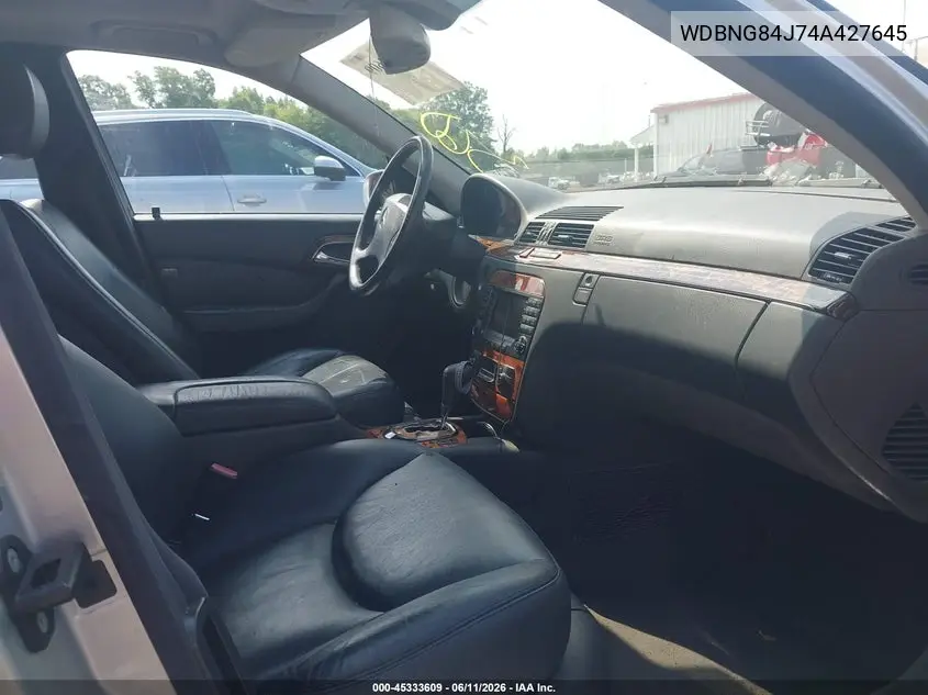 2004 Mercedes-Benz S 500 4Matic VIN: WDBNG84J74A427645 Lot: 45333609