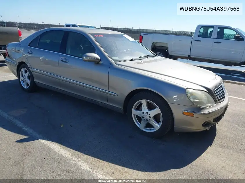 2004 Mercedes-Benz S 500 VIN: WDBNG75J54A397568 Lot: 45447916