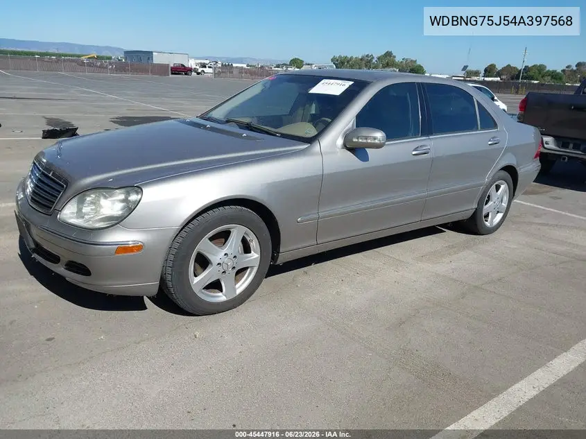 2004 Mercedes-Benz S 500 VIN: WDBNG75J54A397568 Lot: 45447916