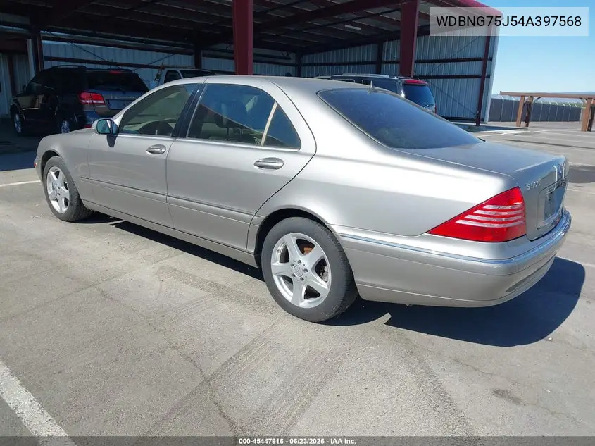 2004 Mercedes-Benz S 500 VIN: WDBNG75J54A397568 Lot: 45447916