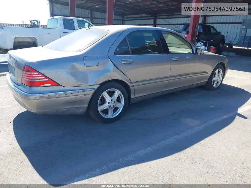 2004 Mercedes-Benz S 500 VIN: WDBNG75J54A397568 Lot: 45447916