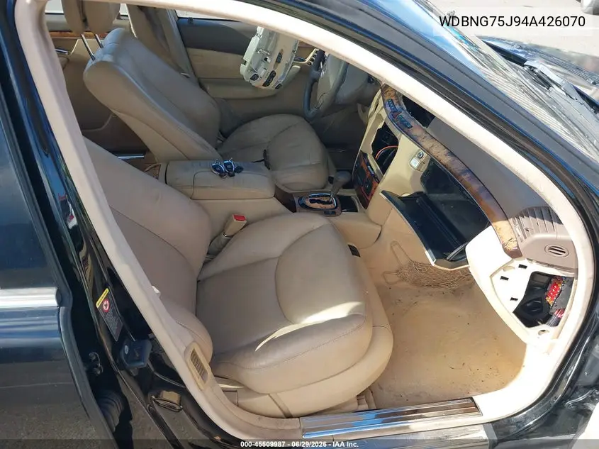 2004 Mercedes-Benz S 500 VIN: WDBNG75J94A426070 Lot: 45509987