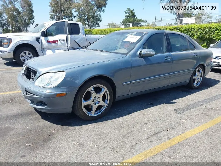 2004 Mercedes-Benz S 430 VIN: WDBNG70J54A401139 Lot: 45619724