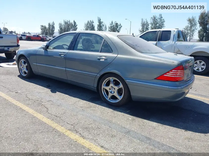 2004 Mercedes-Benz S 430 VIN: WDBNG70J54A401139 Lot: 45619724