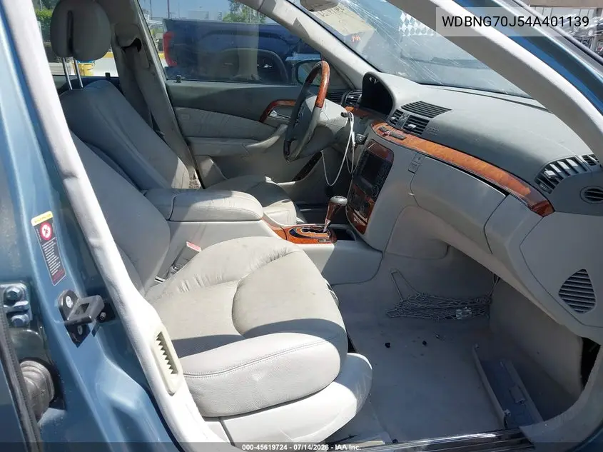 2004 Mercedes-Benz S 430 VIN: WDBNG70J54A401139 Lot: 45619724