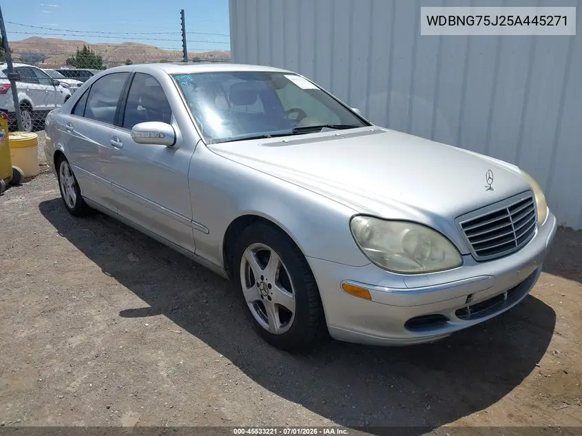 2005 Mercedes-Benz S 500 VIN: WDBNG75J25A445271 Lot: 45533221