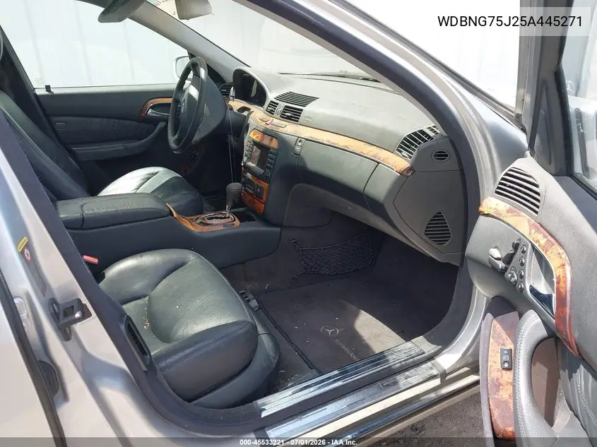 2005 Mercedes-Benz S 500 VIN: WDBNG75J25A445271 Lot: 45533221