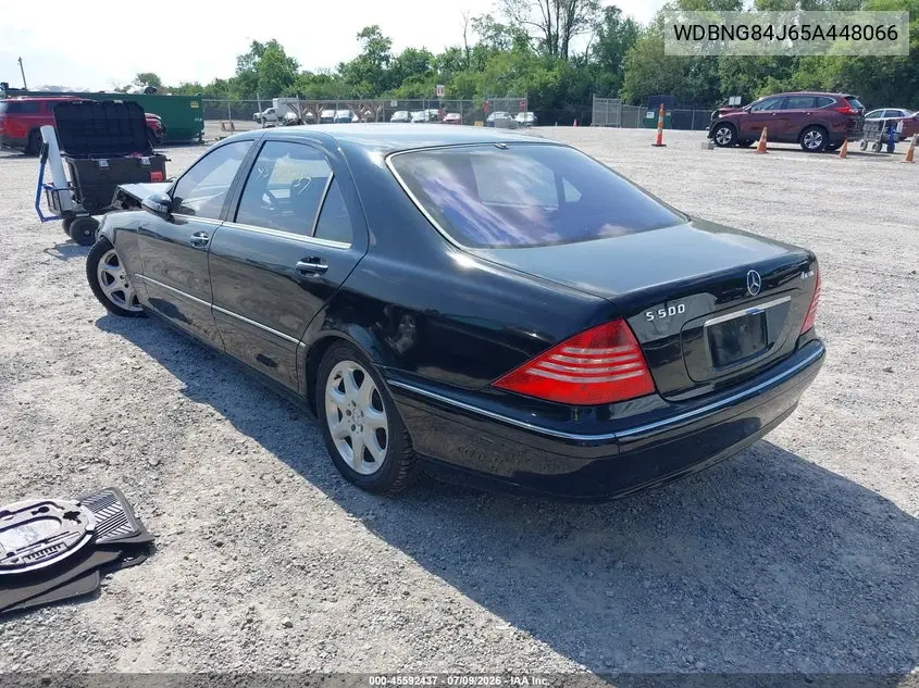 2005 Mercedes-Benz S 500 4Matic VIN: WDBNG84J65A448066 Lot: 45592437