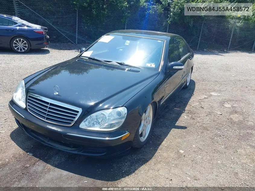 2005 Mercedes-Benz S 500 4Matic VIN: WDBNG84J55A458572 Lot: 45615131
