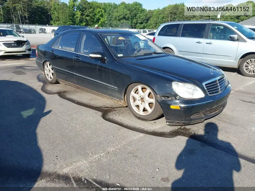 2006 Mercedes-Benz S 430 4Matic VIN: WDBNG83J56A461152 Lot: 45450751