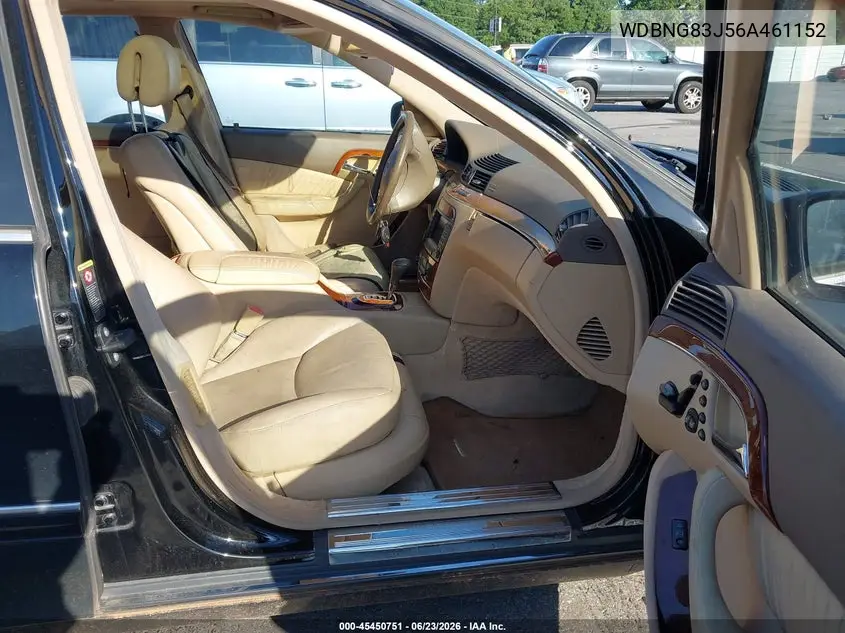 2006 Mercedes-Benz S 430 4Matic VIN: WDBNG83J56A461152 Lot: 45450751
