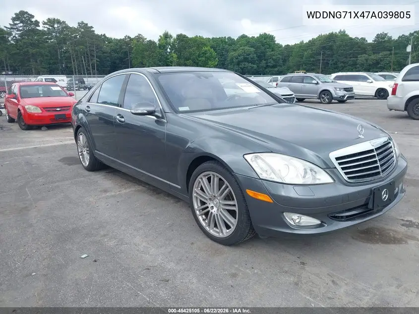 2007 Mercedes-Benz S 550 VIN: WDDNG71X47A039805 Lot: 45425105