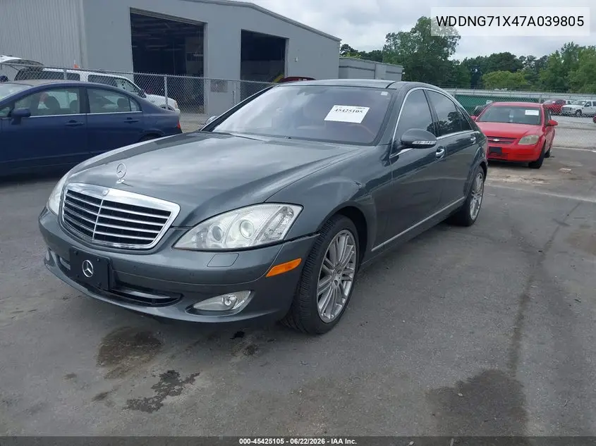 2007 Mercedes-Benz S 550 VIN: WDDNG71X47A039805 Lot: 45425105