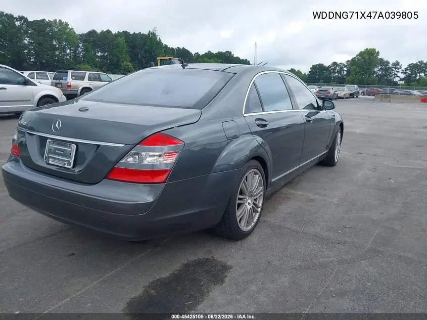 2007 Mercedes-Benz S 550 VIN: WDDNG71X47A039805 Lot: 45425105