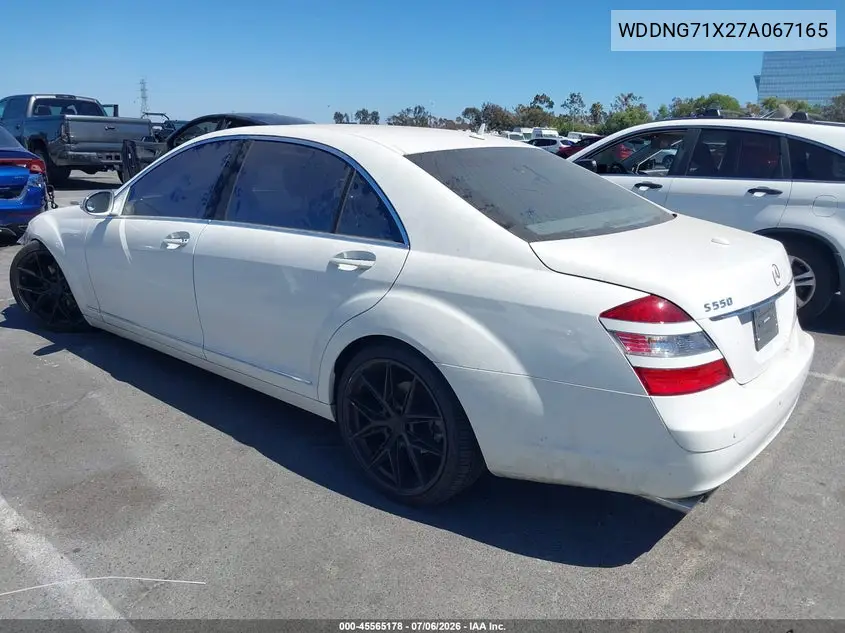 2007 Mercedes-Benz S 550 VIN: WDDNG71X27A067165 Lot: 45565178