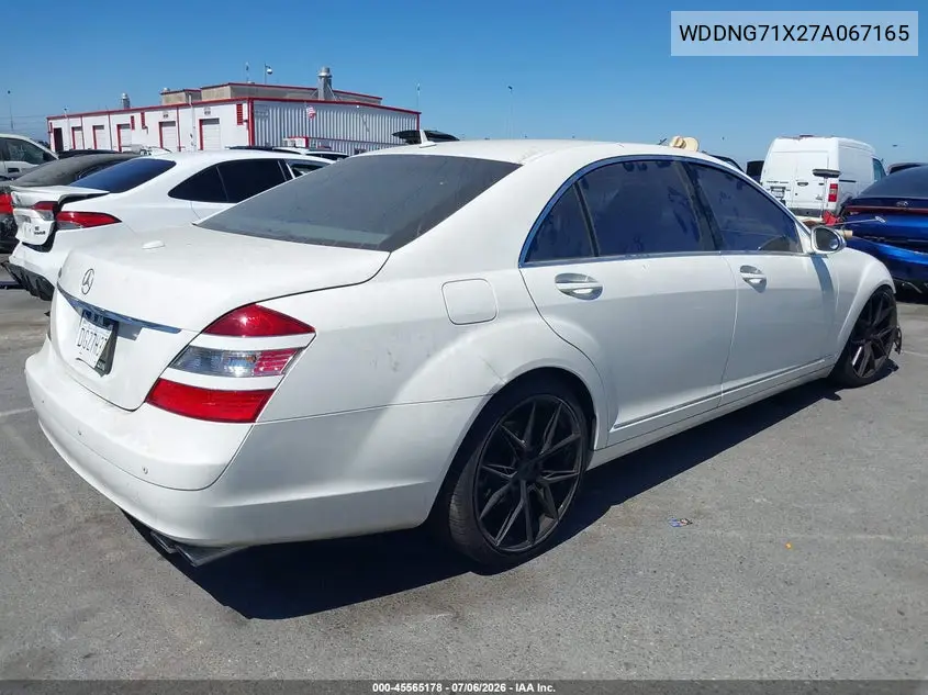 2007 Mercedes-Benz S 550 VIN: WDDNG71X27A067165 Lot: 45565178
