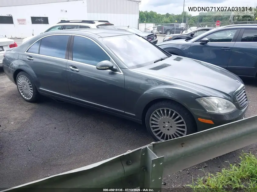2007 Mercedes-Benz S 550 VIN: WDDNG71X07A031314 Lot: 45615135