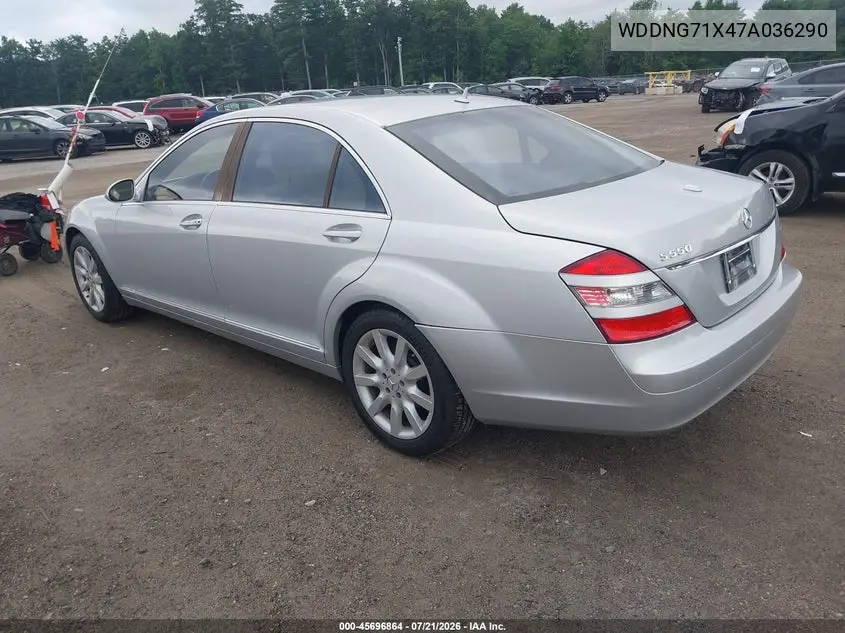 2007 Mercedes-Benz S 550 VIN: WDDNG71X47A036290 Lot: 45696864