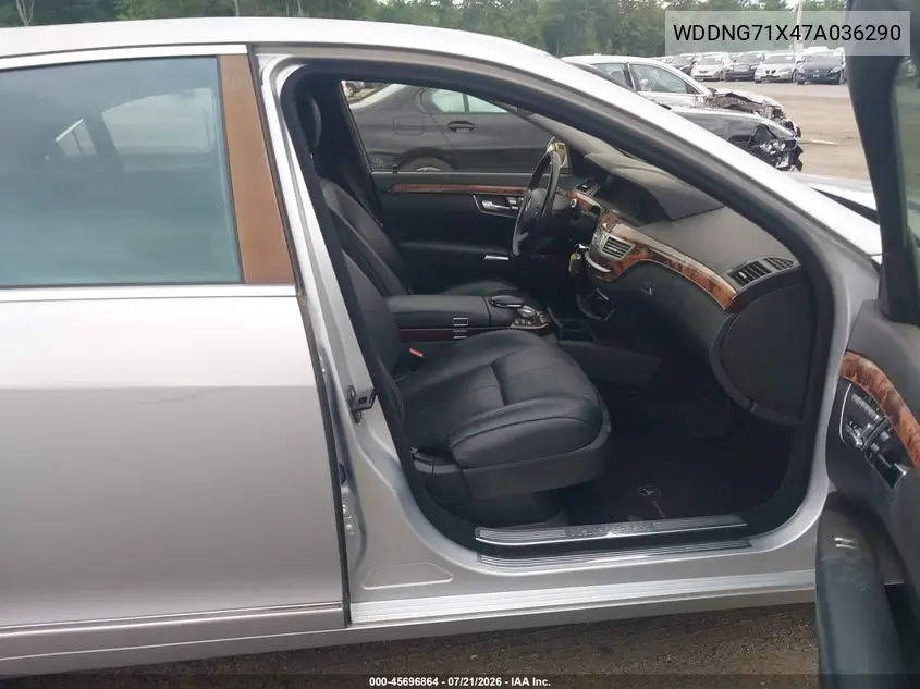 2007 Mercedes-Benz S 550 VIN: WDDNG71X47A036290 Lot: 45696864