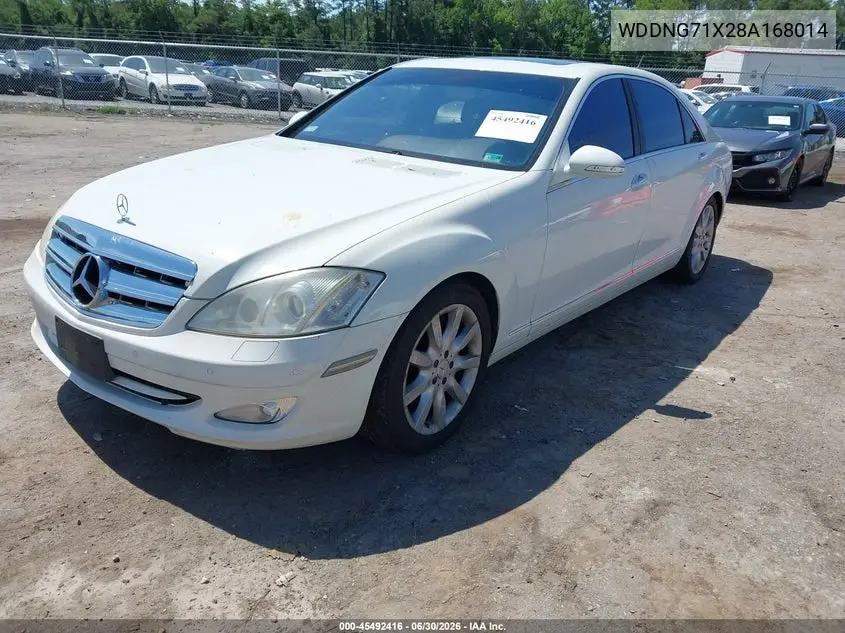 2008 Mercedes-Benz S 550 VIN: WDDNG71X28A168014 Lot: 45492416