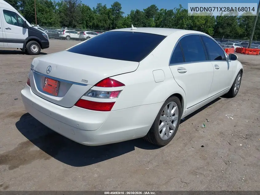 2008 Mercedes-Benz S 550 VIN: WDDNG71X28A168014 Lot: 45492416