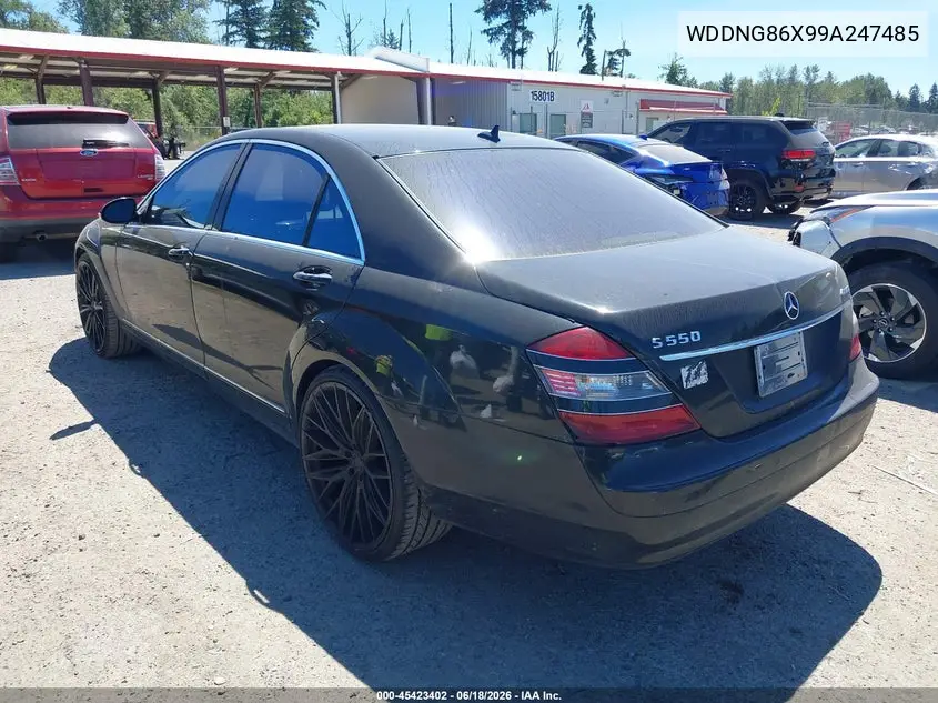 2009 Mercedes-Benz S 550 4Matic VIN: WDDNG86X99A247485 Lot: 45423402