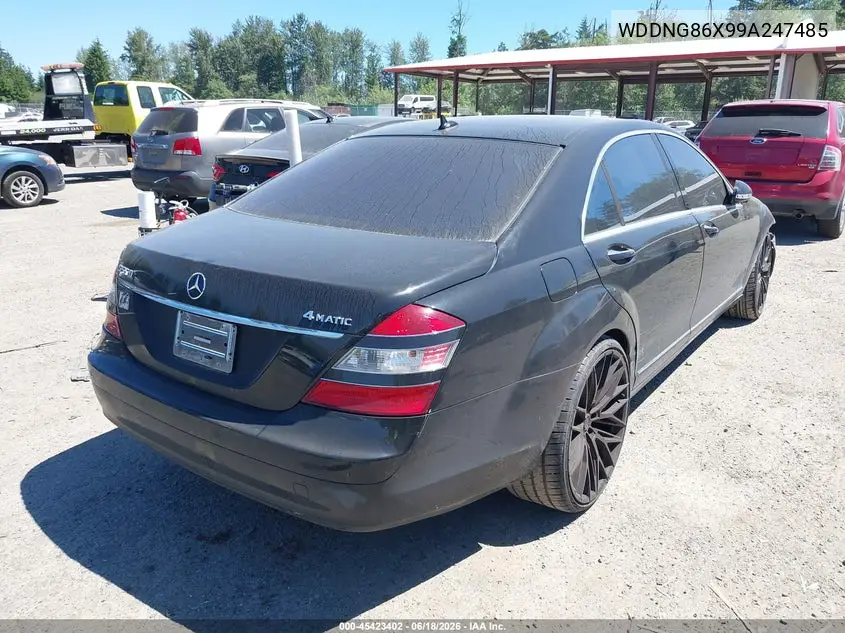2009 Mercedes-Benz S 550 4Matic VIN: WDDNG86X99A247485 Lot: 45423402