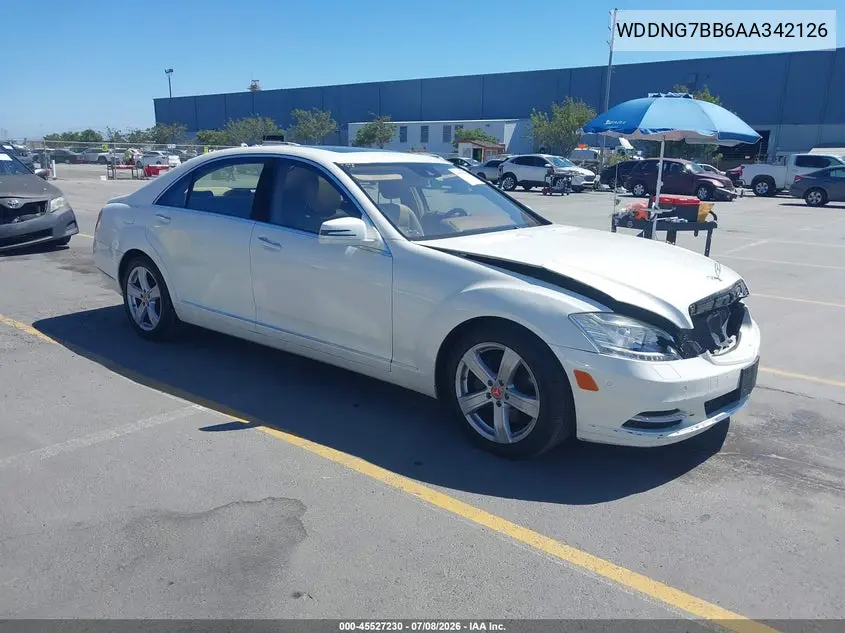 2010 Mercedes-Benz S 550 VIN: WDDNG7BB6AA342126 Lot: 45527230