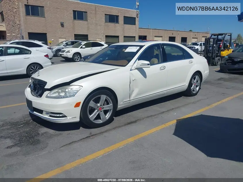 2010 Mercedes-Benz S 550 VIN: WDDNG7BB6AA342126 Lot: 45527230