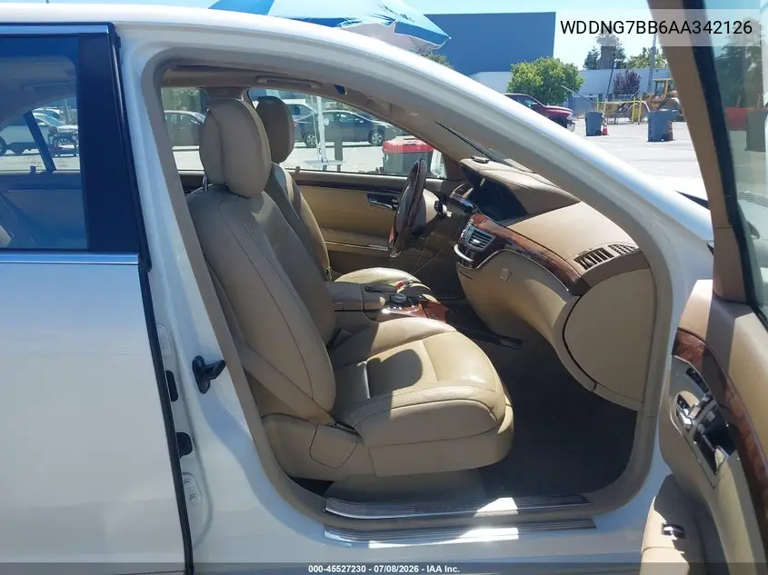 2010 Mercedes-Benz S 550 VIN: WDDNG7BB6AA342126 Lot: 45527230
