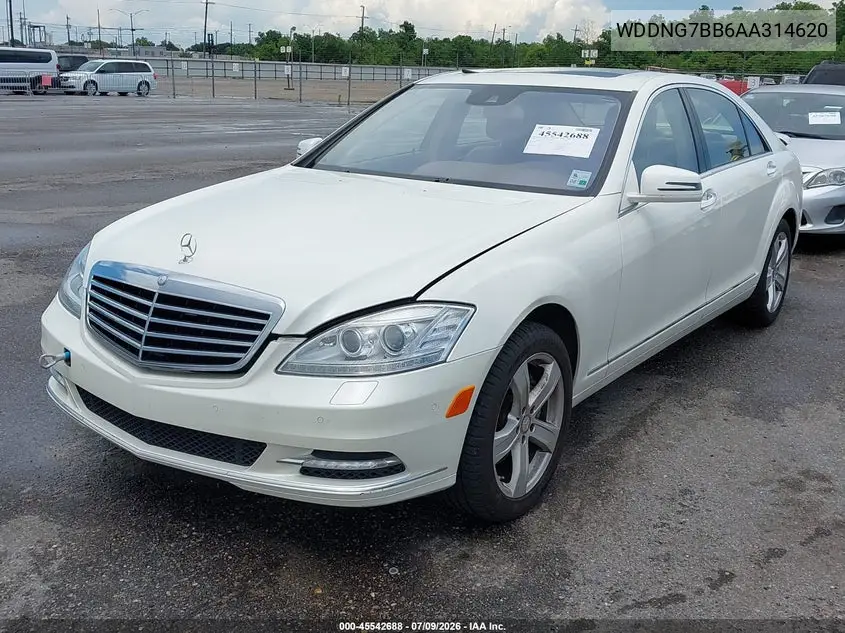 2010 Mercedes-Benz S 550 VIN: WDDNG7BB6AA314620 Lot: 45542688
