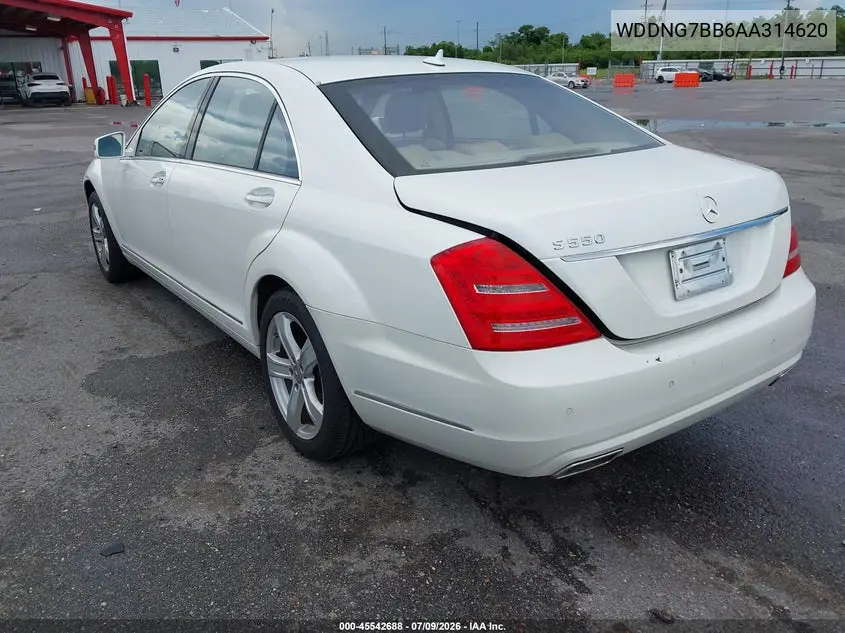 2010 Mercedes-Benz S 550 VIN: WDDNG7BB6AA314620 Lot: 45542688