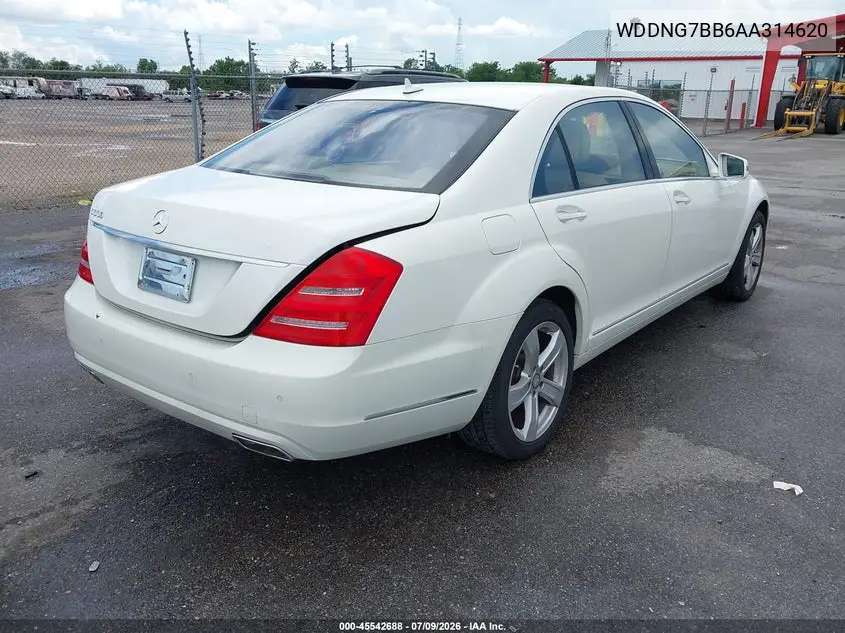 2010 Mercedes-Benz S 550 VIN: WDDNG7BB6AA314620 Lot: 45542688