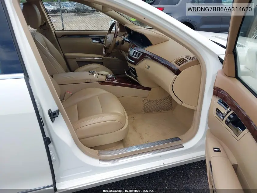 2010 Mercedes-Benz S 550 VIN: WDDNG7BB6AA314620 Lot: 45542688