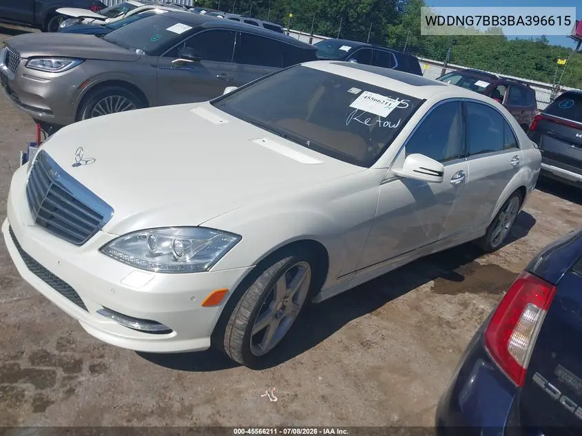 2011 Mercedes-Benz S 550 VIN: WDDNG7BB3BA396615 Lot: 45566211