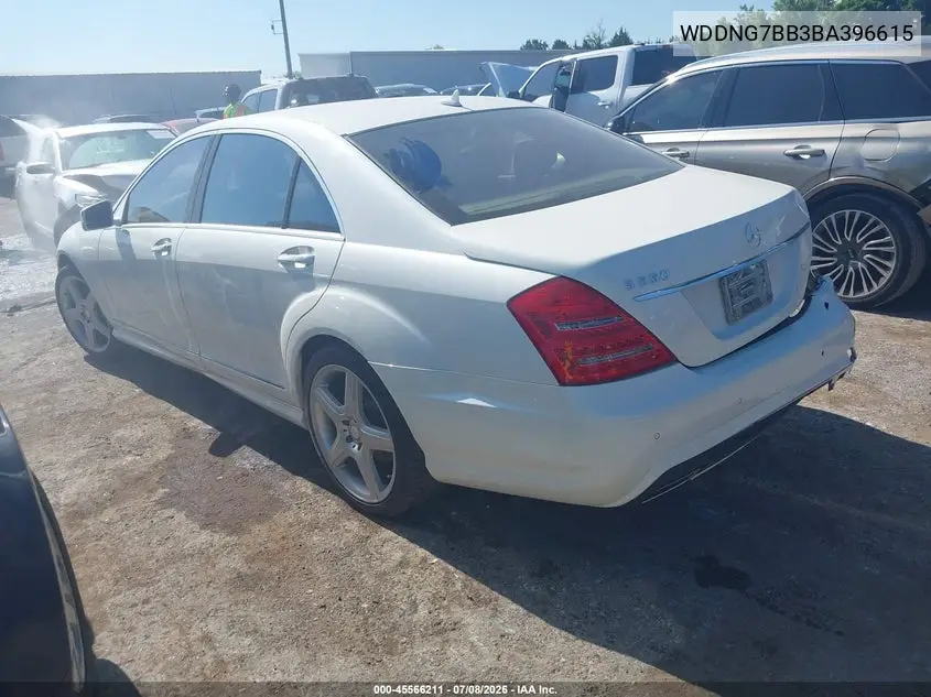 2011 Mercedes-Benz S 550 VIN: WDDNG7BB3BA396615 Lot: 45566211