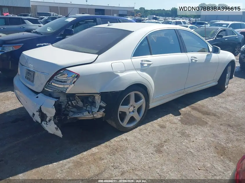 2011 Mercedes-Benz S 550 VIN: WDDNG7BB3BA396615 Lot: 45566211