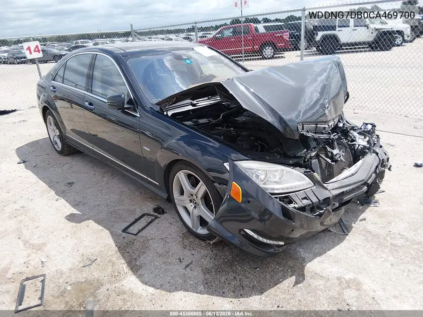 2012 Mercedes-Benz S 550 VIN: WDDNG7DB0CA469700 Lot: 45366985