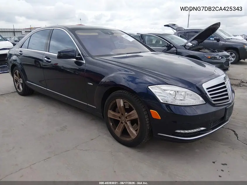 2012 Mercedes-Benz S 550 VIN: WDDNG7DB2CA425343 Lot: 45393031