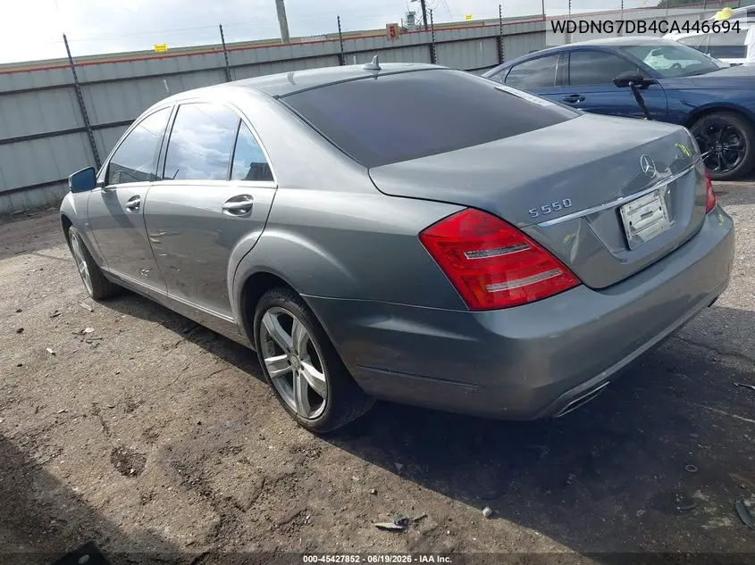 2012 Mercedes-Benz S 550 VIN: WDDNG7DB4CA446694 Lot: 45427852