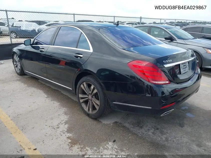 2014 Mercedes-Benz S 550 4Matic VIN: WDDUG8FB4EA029867 Lot: 45328116