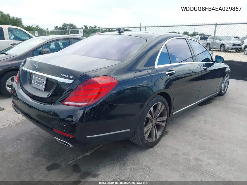 2014 Mercedes-Benz S 550 4Matic VIN: WDDUG8FB4EA029867 Lot: 45328116